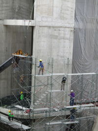 People working at construction site