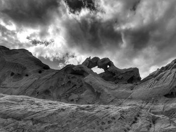 Panoramic view of mountains against sky