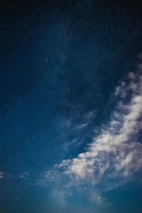 Low angle view of star field at night