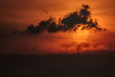 Idyllic shot of orange sky during sunset