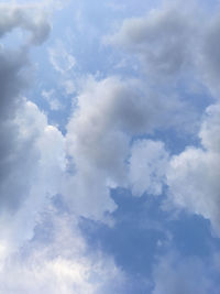 Low angle view of clouds in sky