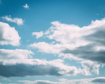 Low angle view of clouds in sky