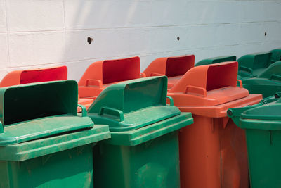 Close-up of empty seats