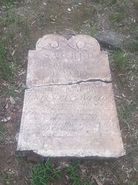 High angle view of text on stone at cemetery