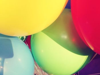 Close-up of multi colored balloons