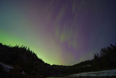 Aurora borealis on the smith river in montana