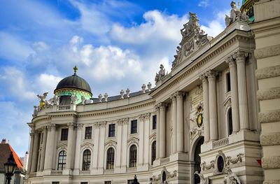 Low angle view of historic building against sky