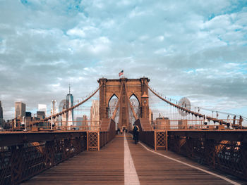 Bridge over river against sky