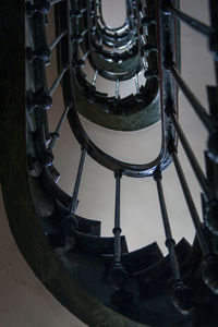 Low angle view of spiral staircase