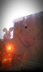 Low angle view of illuminated lights