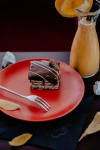 Close-up of cake on table