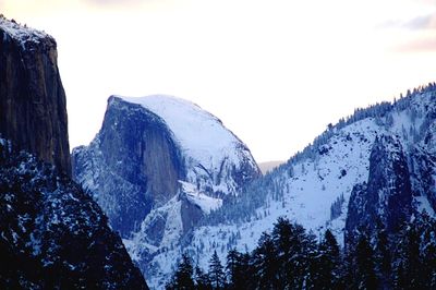 Low angle view of mountains against sky