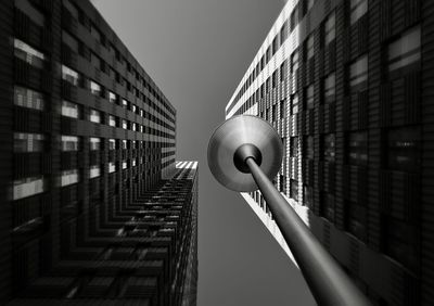 Low angle view of railing