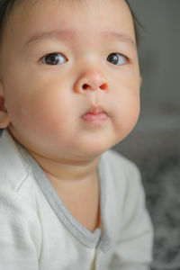 Close-up portrait of cute baby