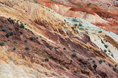 Aerial view of rock formations