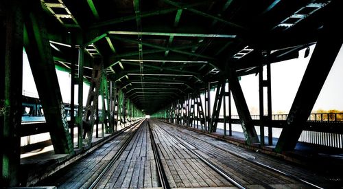 High angle view of railroad tracks