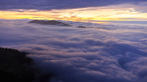 Scenic view of cloudscape during sunset