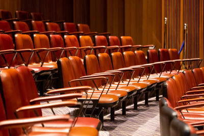 Empty chairs in room