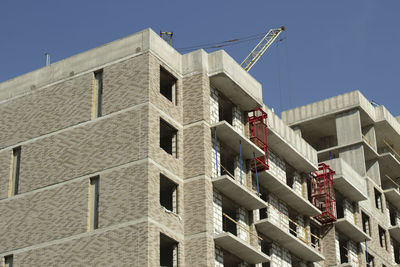 Building a house. construction site near the house..