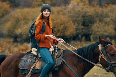 Man riding horse