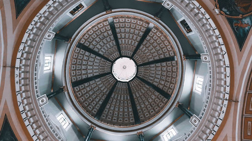Directly below shot of ceiling in building