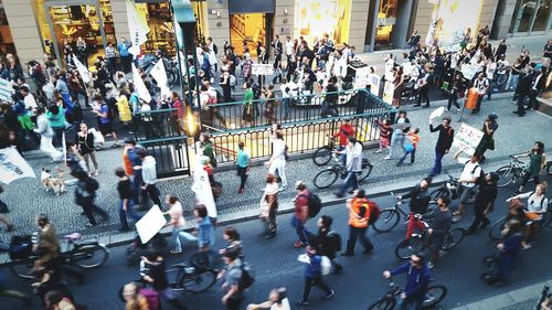 Crowd in city