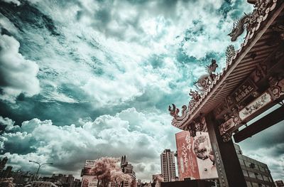 Low angle view of cloudy sky