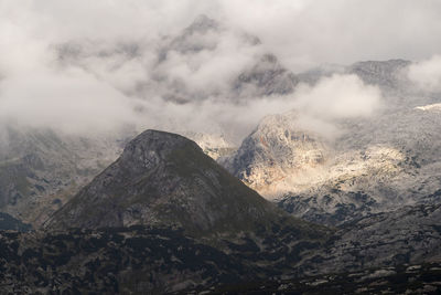 Steinernes meer, mountain landscape in bavaria, germany and austria in autumn