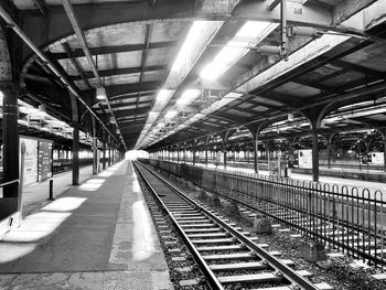 Railroad station platform