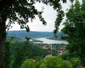 Scenic view of landscape and mountains against sky