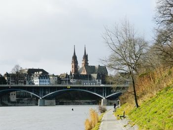 Bridge over river in city