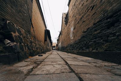 Narrow alley amidst buildings in city