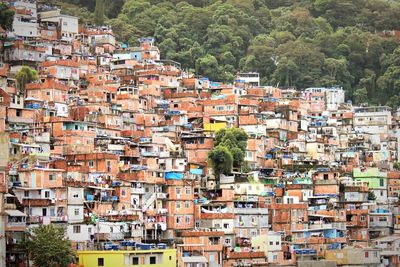 High angle shot of townscape