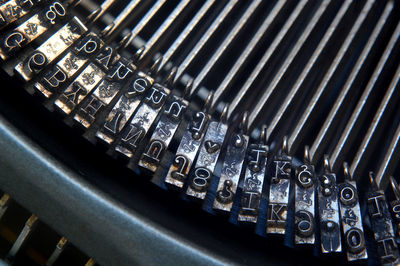 Close-up of old typewriter