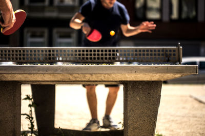 Close-up of man playing outdoors