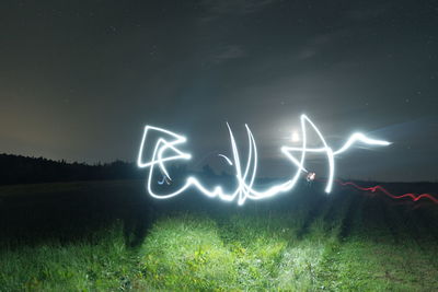 Light trails at night