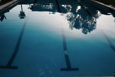 High angle view of swimming pool