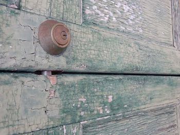 Close-up of wooden door