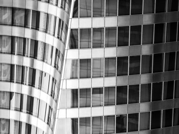 Low angle view of modern building in city