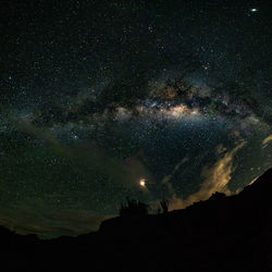 Scenic view of star field at night