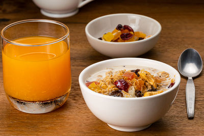 Close-up of food on table