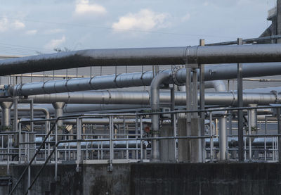 Industrial pipes in an industrial plant or in a factory