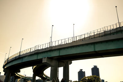 Low angle view of bridge against sky