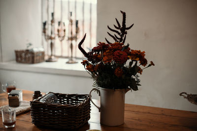 Close-up of potted plant on table at home