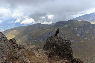 Scenic view of mountain range against sky