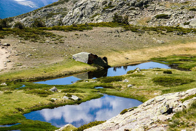 Reflection of mountain in lake