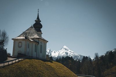 Church against sky during winter