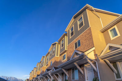 Low angle view of building against clear sky