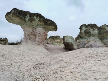 Rock formations against sky