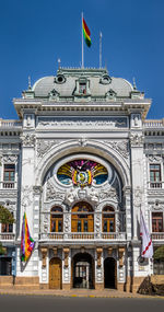 Low angle view of historical building